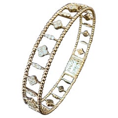 2 Ct Brilliant Cut Diamond Metro Women 14 Kt Yellow Gold Diamond Bangle Bracelet