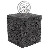 Volcanic Lava Box with Sterling Silver Finial