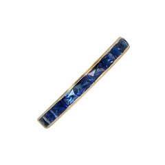 Yellow Gold Sapphire Band French Cut Sapphire Band (Approx. 0.80-Carats)