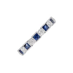 Anillo de zafiro natural (aprox. 0,9 quilates) y diamante (aprox. 0,3 quilates)