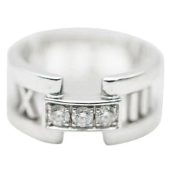 Tiffany & Co. Atlas Ring in 18K White Gold 0.12 CTW