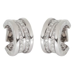 BVLGARI B.zero1 Hoop Earring in 18K White Gold 1.08 CTW