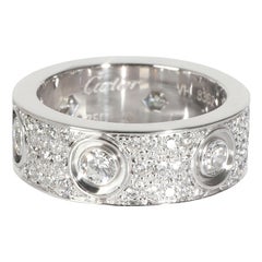 Anillo Cartier Amor, Pavé de Diamantes (Oro Blanco)