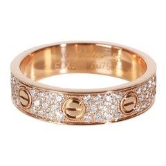 Cartier Love Wedding Band, Diamond Paved (Rose Gold)