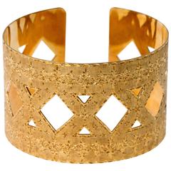 1960s Mario Buccellati Gold Engraved Cuff 9