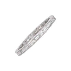 Baguette Cut Diamond Eternity Band (Approx. 1.00-Carats), H-I Color, Platinum