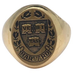 Vintage 14K Gold Ring Harvard University 10,4 Gramm Größe 8,25 Vintage