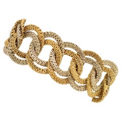 Bracelet à maillons superposés en or bicolore