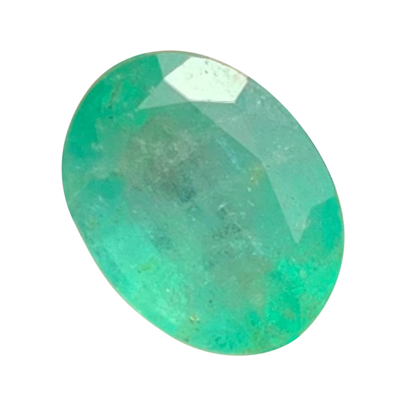 1.30 Carat Natural Loose Emerald Gemstone From Zambia For Sale