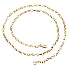 Steven Battelle Lightweight Handmade Hammered Organic 18K Gold Chain 22"