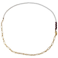 Collana di perle e granati Collana di perle