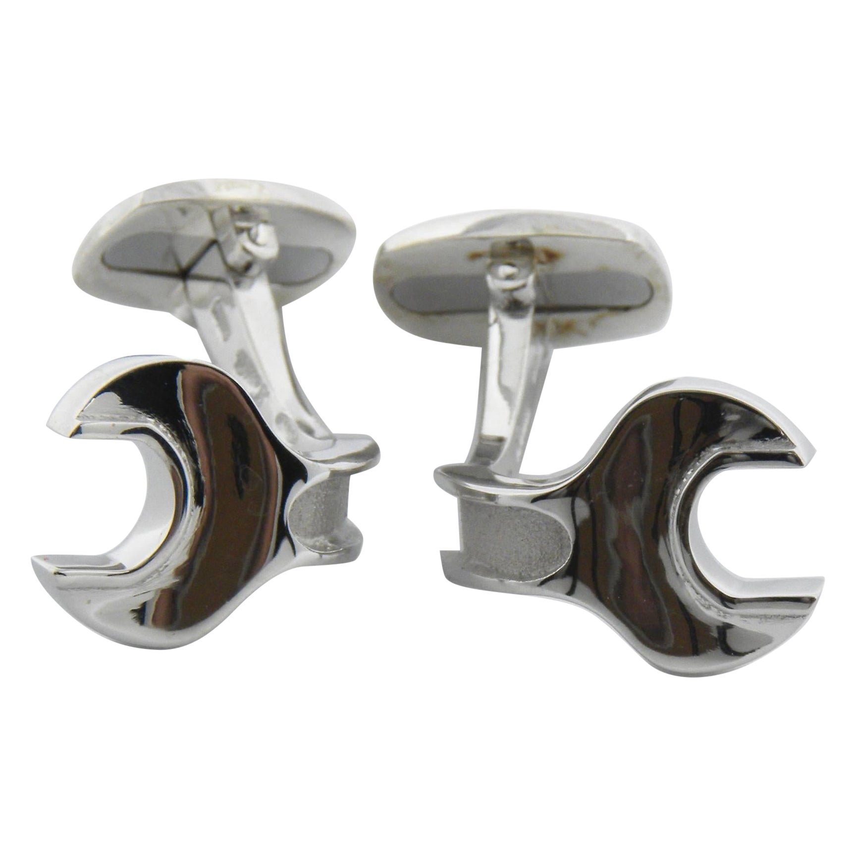 Berca Monkey Wrench Sterling Silver Cufflinks For Sale