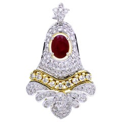 Ciondolo con diamante in rubino
