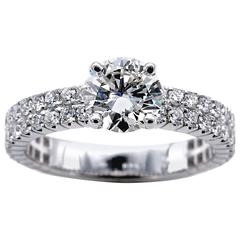 1.14 Carat IGI Certified Round Brilliant Cut Diamond Solitaire Engagement Ring 12