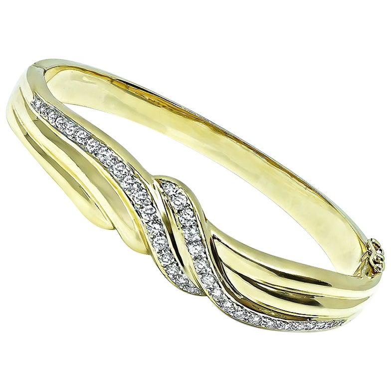 1.50ct Diamond Gold Bangle