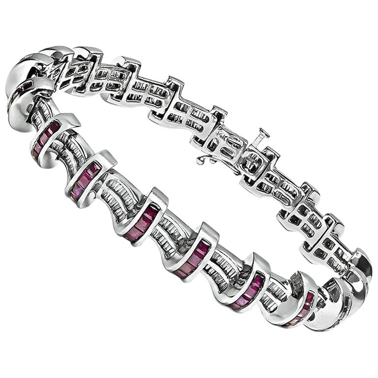 3.00ct Ruby 3.00ct Diamond Bracelet