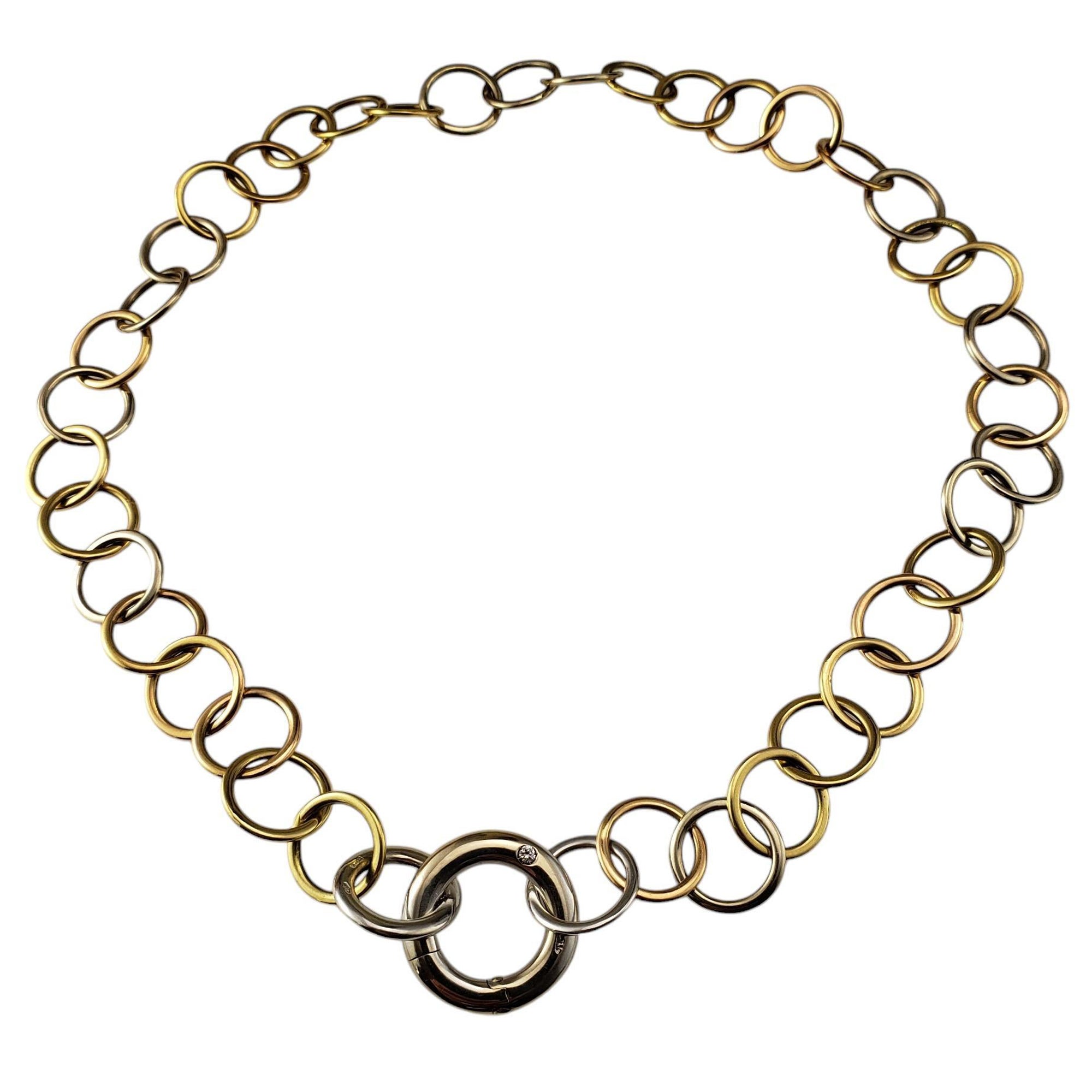 Pomellato 18K Tricolor Gold und Diamant Lucciole Gliederhalskette #20659 im Angebot