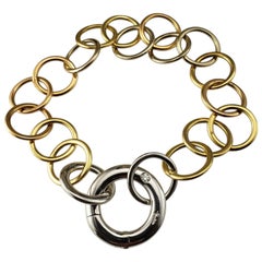Pomellato Bracelet à maillons Lucciole en or tricolore 18 carats et diamants #20666