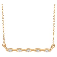 LB Exclusive 14K Yellow Gold 0.06 Ct Diamond Necklace