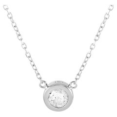 LB Exclusive 14k White Gold 0.20 Carat Diamond Necklace