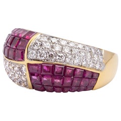 Ring mit Rubin und Diamant von Hammerman Brothers