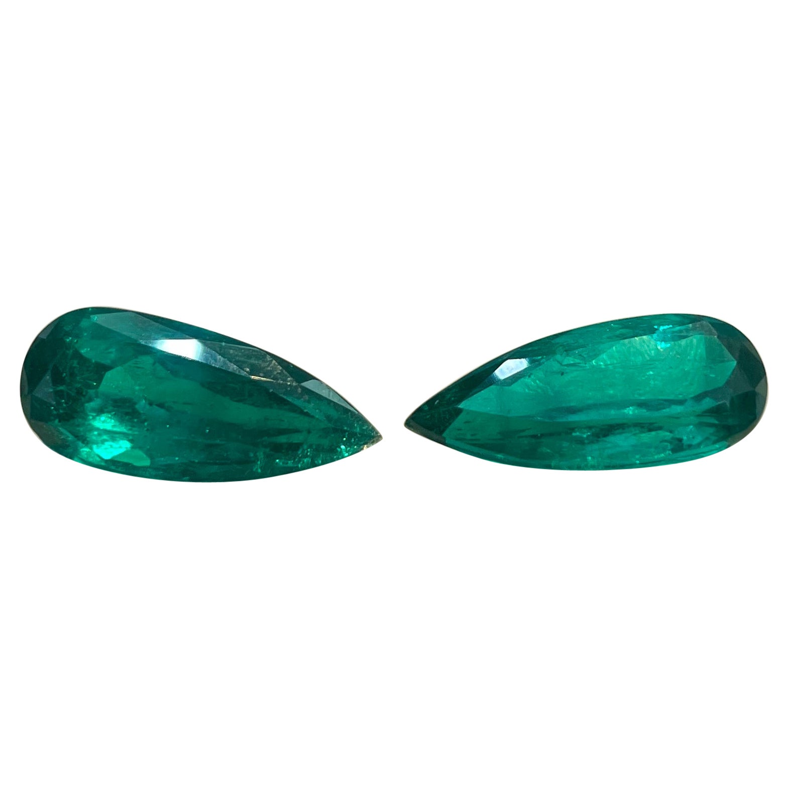 12.04 Cts Pear Shape Pair Grs Certified Muzo