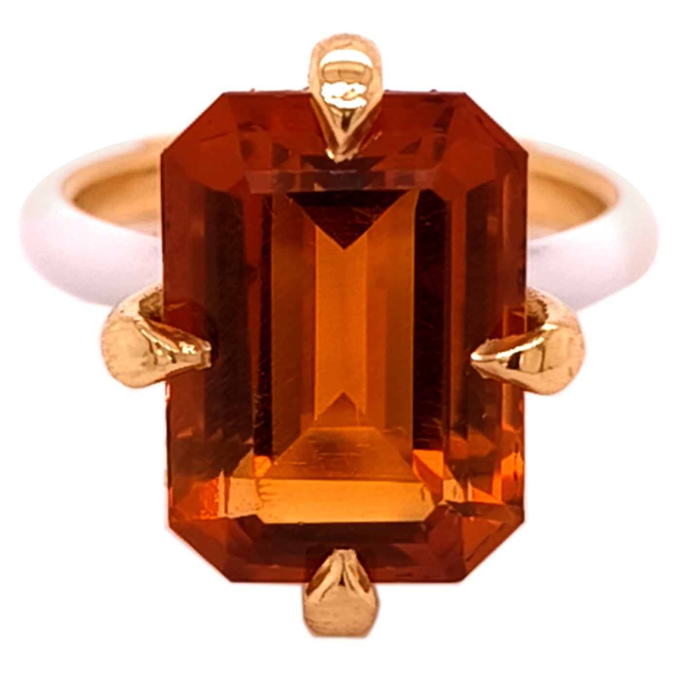 BERCA 6,80 Ct eccezionale PALMEIRA Citrino Diamante Smaltato Cocktail  Anello in vendita