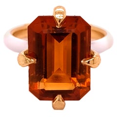 BERCA 6,80 Ct eccezionale PALMEIRA Citrino Diamante Smaltato Cocktail  Anello