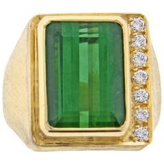 Anello con tormalina e diamanti Burle Marx