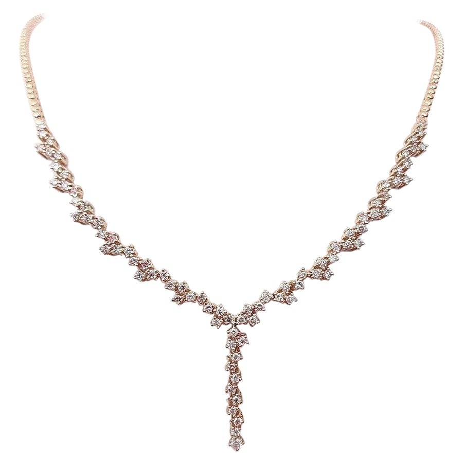 IGI Certified 2.22 Natural Pink Diamond Necklace 14K Rose Gold