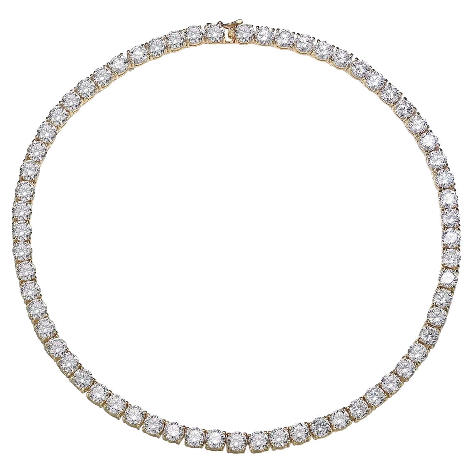 84-Carat Diamond Tennis Necklace  1 Carat Each  F-G-H Color  VS Clarity