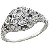 Edwardian GIA 1.19 Carat Diamond Engagement Ring