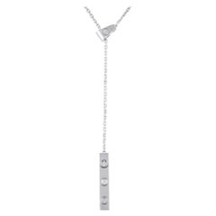 Cartier LOVE 18K White Gold Diamond Lariat Necklace