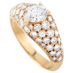 Cartier 18K Yellow Gold 1.25ct Diamond Engagement Ring