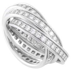 Anello con diamanti Cartier Trinity in oro bianco 18 carati