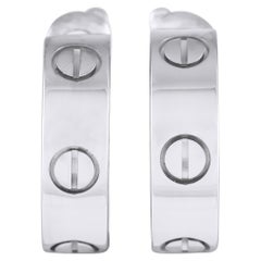 Orecchini a cerchio Cartier LOVE in oro bianco 18 carati