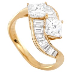 Graff Bypass-Ring, 18 Karat Gelbgold 2,50 Karat Diamant