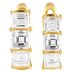 18K Yellow Gold 1.50ct Diamond Hoop Earrings