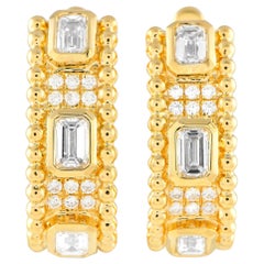 18K Yellow Gold 2.25ct Diamond Earrings