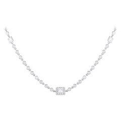 18K White Gold 4.50ct Diamond Necklace