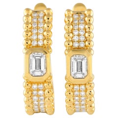 18K Yellow Gold 1.0ct Diamond Earrings