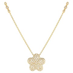 18K Yellow Gold 1.25ct Diamond Necklace