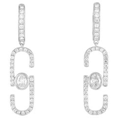 18K White Gold 1.40ct Diamond Earrings