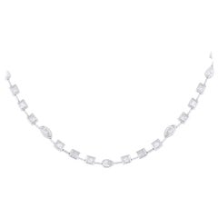 18K White Gold 8.10ct Diamond Necklace