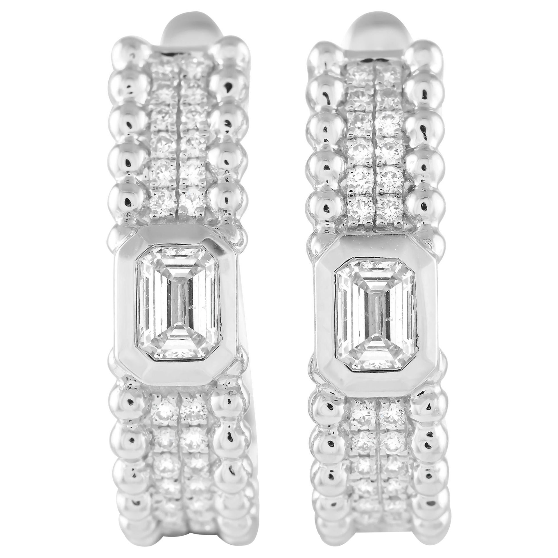 18K White Gold 1.0ct Diamond Earrings