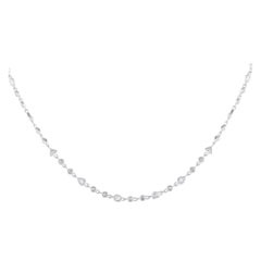 18 Karat Weißgold Halskette mit 5,50 Karat Diamanten