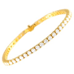 Bracciale Tennis in oro giallo 18K con diamanti da 7,34 carati