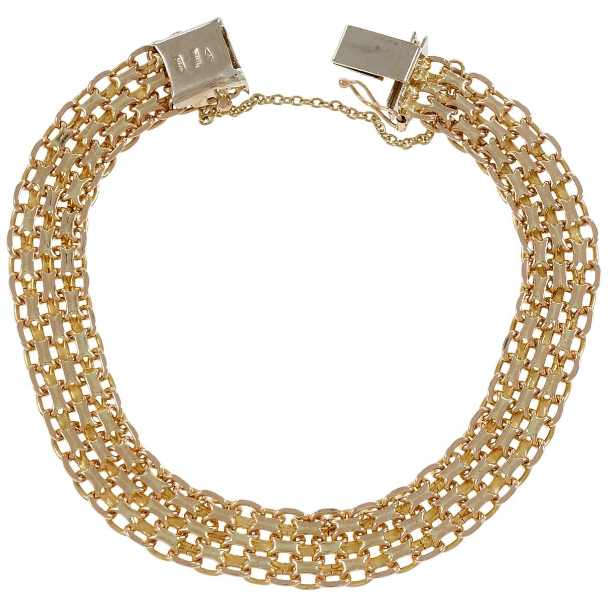 Bismark Italian Gold Link Italian Bracelet