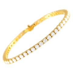 18K Yellow Gold 6.63ct Diamond Tennis Bracelet