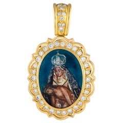 18K Yellow Gold 1.50ct Diamond Pendant